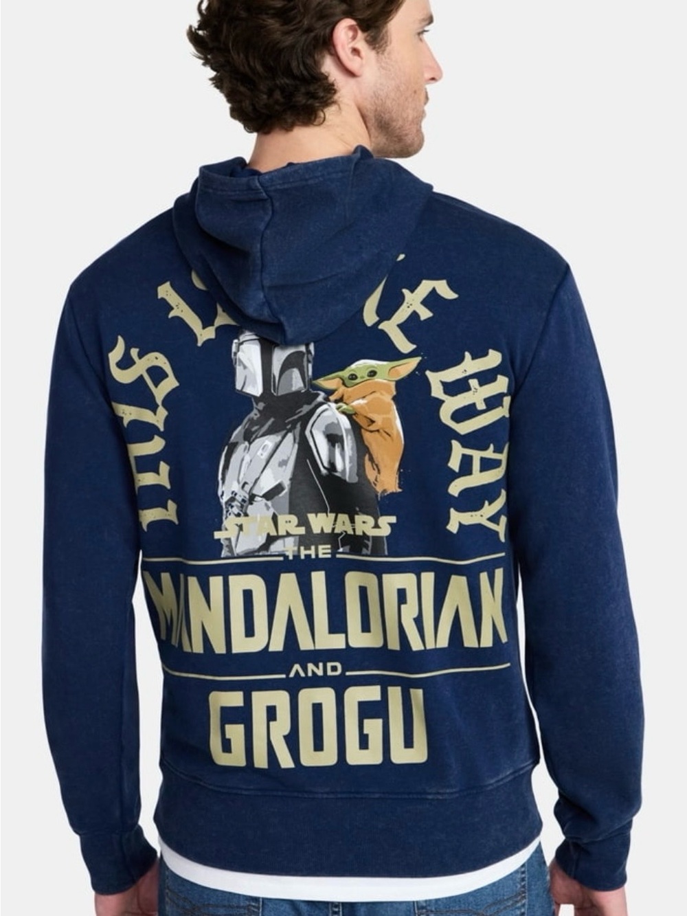 BRAND NEW The Mandalorian and Grogu Men’s Navy Graphic Hoodie